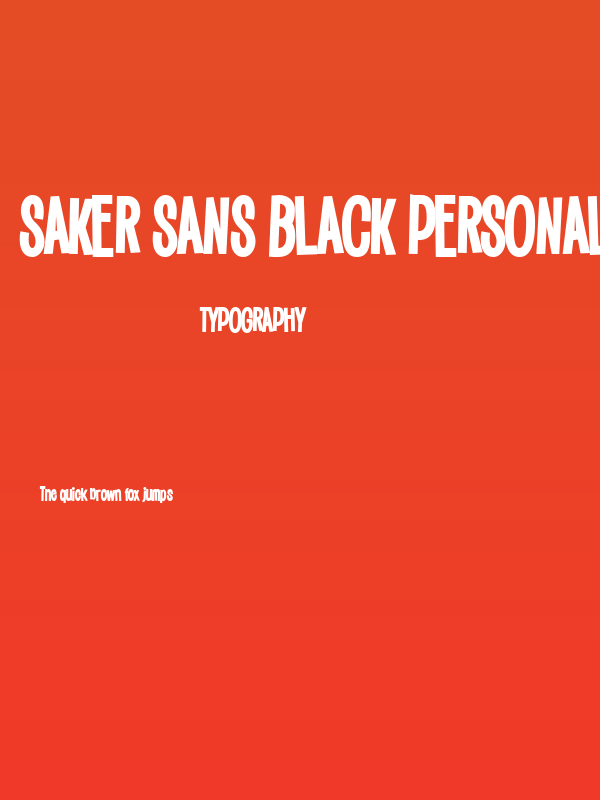 Saker Sans Black PERSONAL USE Poster