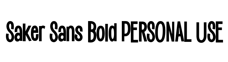 Saker Sans Bold PERSONAL USE  免费字体下载