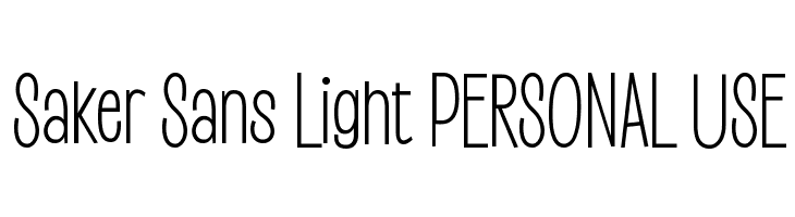 Saker Sans Light PERSONAL USE  font caratteri gratis