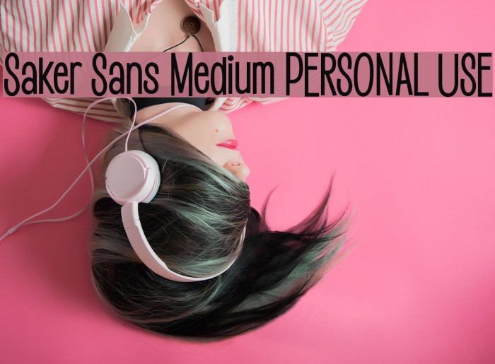 Saker Sans Medium PERSONAL USE Example 2