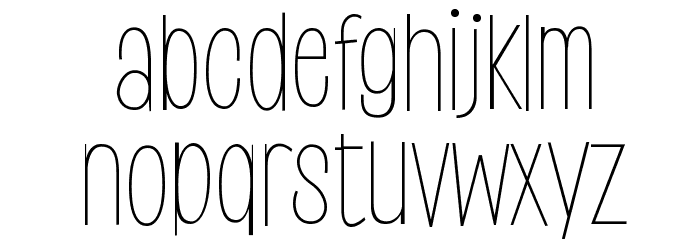 Saker Sans Thin PERSONAL USE Font LOWERCASE