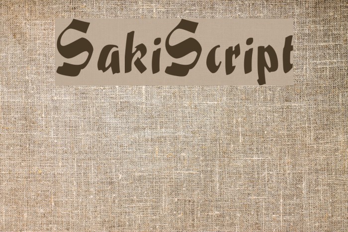 SakiScript Font examples
