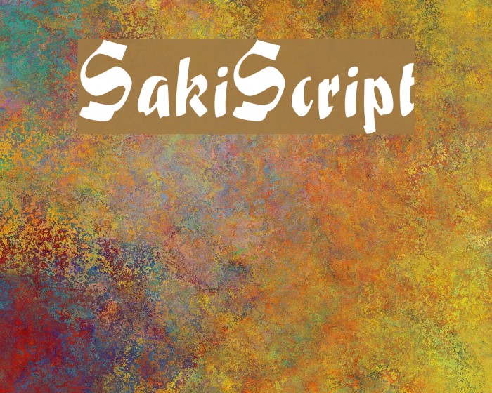 SakiScript Font examples