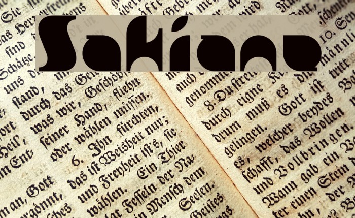 Sakiane Font examples