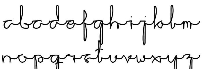 Sakila Script Font LOWERCASE