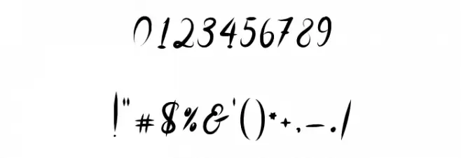 SakiraScript Font OTHER CHARS