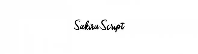 SakiraScript  Frei Schriftart Herunterladen