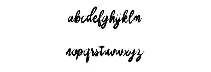 SakiraScript Font LOWERCASE