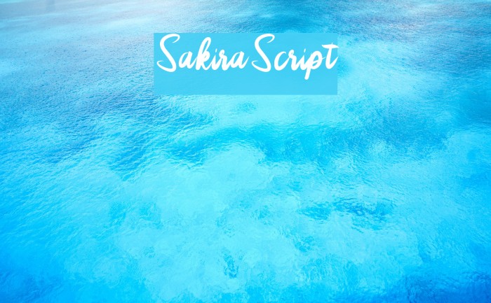 SakiraScript Font examples