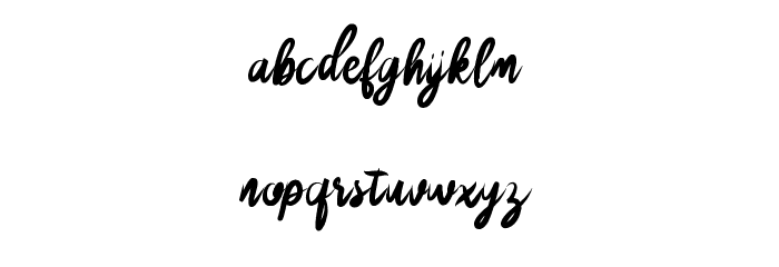 SakiraScript Font LOWERCASE