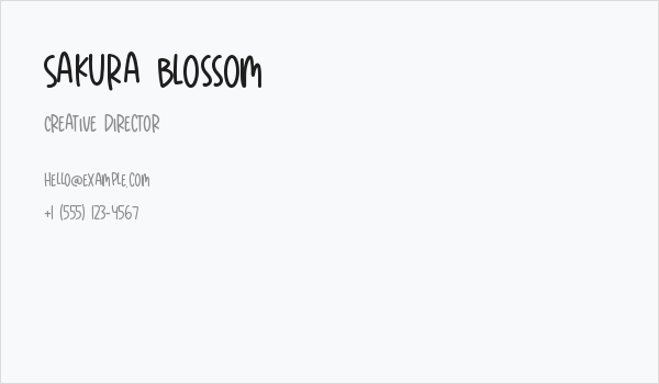 Sakura Blossom Business Card