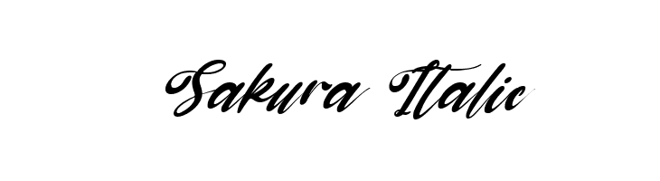 Sakura Italic  Free Fonts Download
