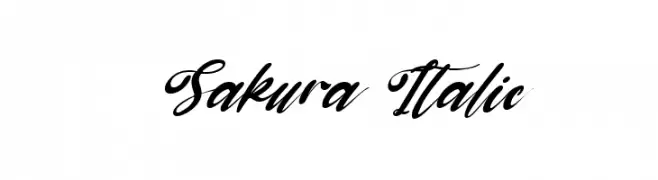 Sakura Italic  免费字体下载