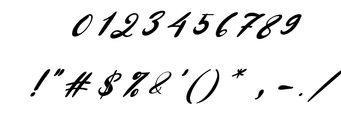 Sakura Italic Font OTHER CHARS