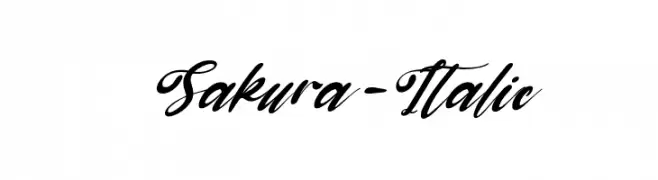 Sakura-Italic  免费字体下载