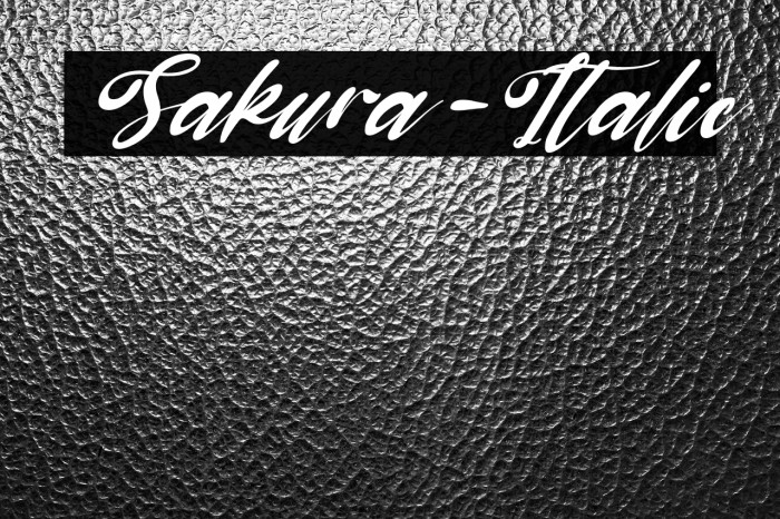 Sakura-Italic Example 1