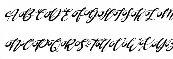 Sakura Italic फ़ॉन्ट अपरकेस
