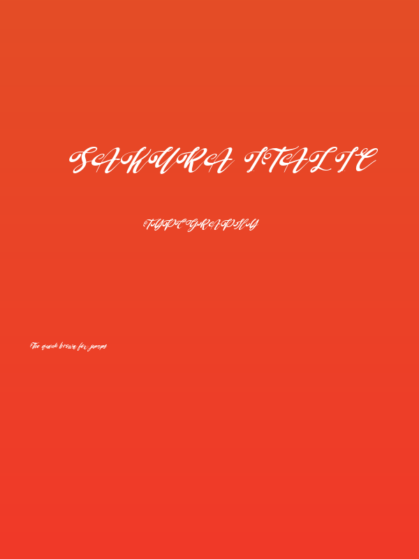 Sakura Italic Poster