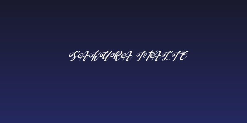 Sakura Italic Social Header