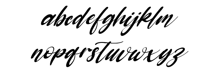 Sakura Italic Font LOWERCASE