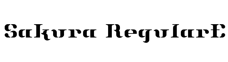 Sakura RegularE  Frei Schriftart Herunterladen