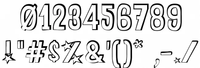 Sala de Fiestas Out Font OTHER CHARS