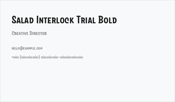Salad Interlock Trial Bold Business Card