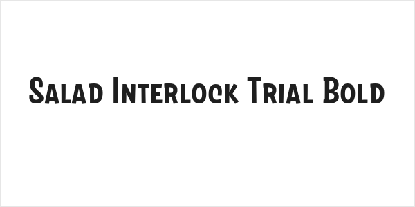 Salad Interlock Trial Bold Logo