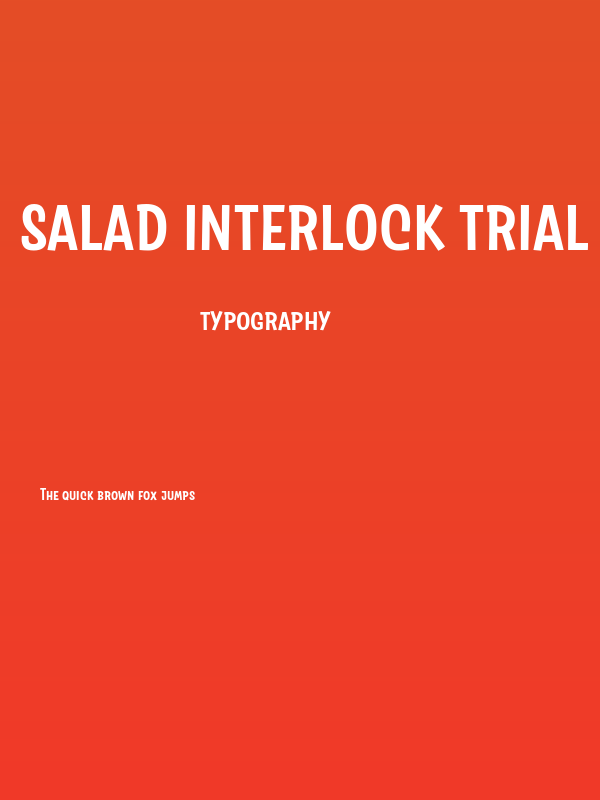 Salad Interlock Trial Bold Poster