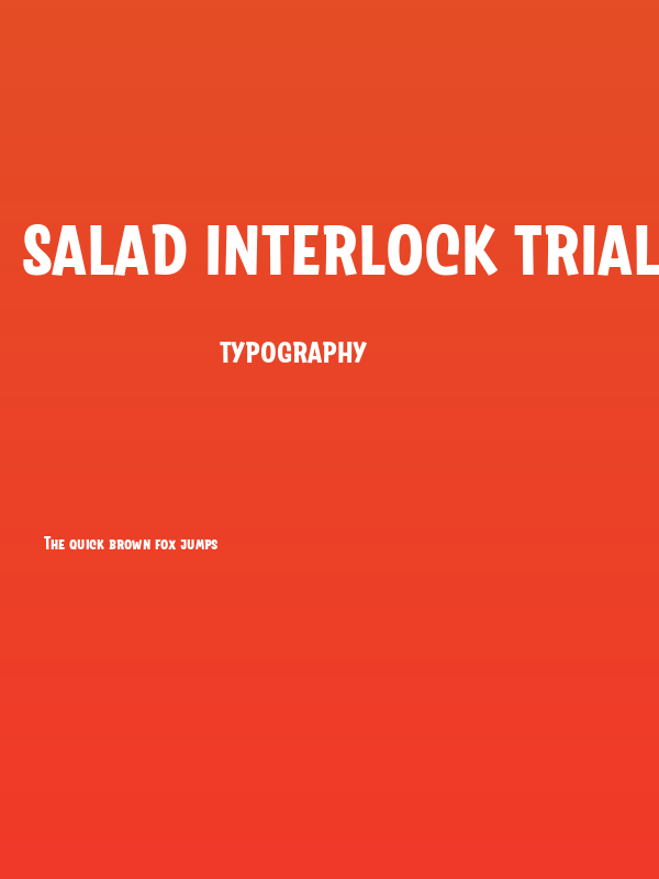 Salad Interlock Trial Extrabold Poster