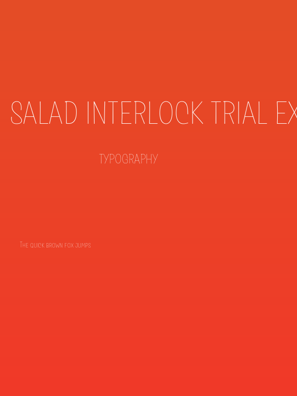 Salad Interlock Trial Extralight Poster