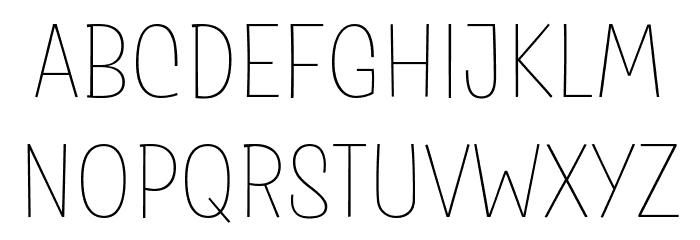Salad Interlock Trial Extralight Font LOWERCASE