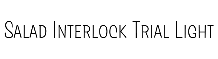 Salad Interlock Trial Light  Frei Schriftart Herunterladen