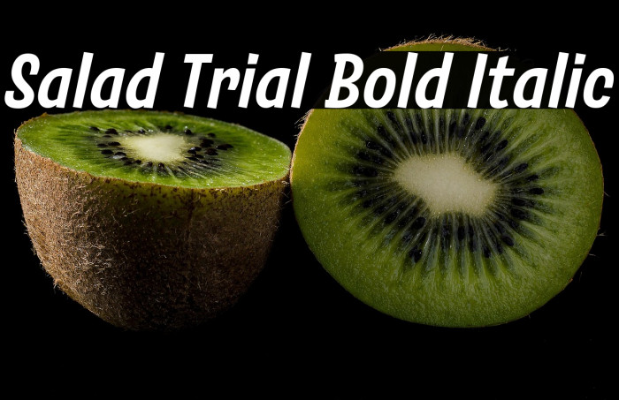 Salad Trial Bold Italic Example 2