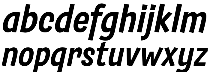 Salad Trial Bold Italic Font LOWERCASE