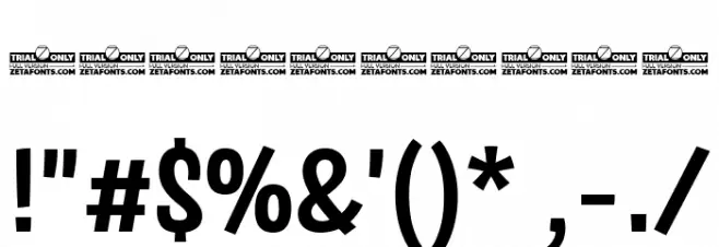 Salad Trial Bold Font OTHER CHARS