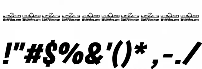 Salad Trial Extrabold Italic Font OTHER CHARS