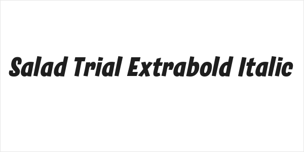 Salad Trial Extrabold Italic Logo