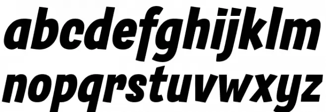 Salad Trial Extrabold Italic 字体 小写