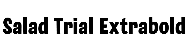 Salad Trial Extrabold  नि: शुल्क फ़ॉन्ट्स डाउनलोड