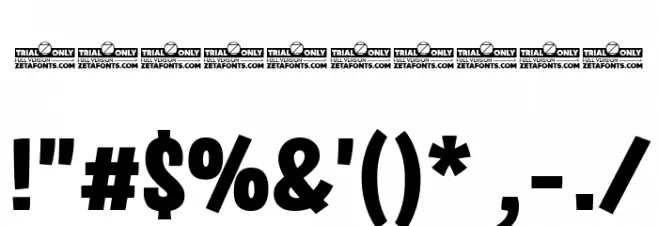 Salad Trial Extrabold Font OTHER CHARS