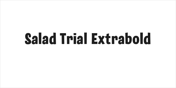 Salad Trial Extrabold Logo