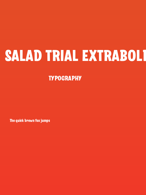 Salad Trial Extrabold Poster