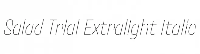 Salad Trial Extralight Italic  لخطوط تنزيل