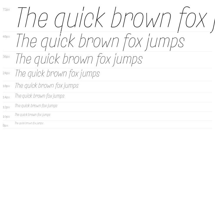 Salad Trial Extralight Italic Waterfall