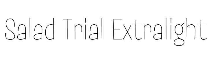 Salad Trial Extralight  font caratteri gratis