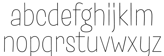 Salad Trial Extralight Font LOWERCASE