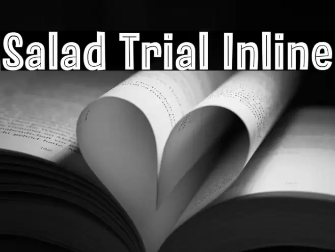 Salad Trial Inline Font examples