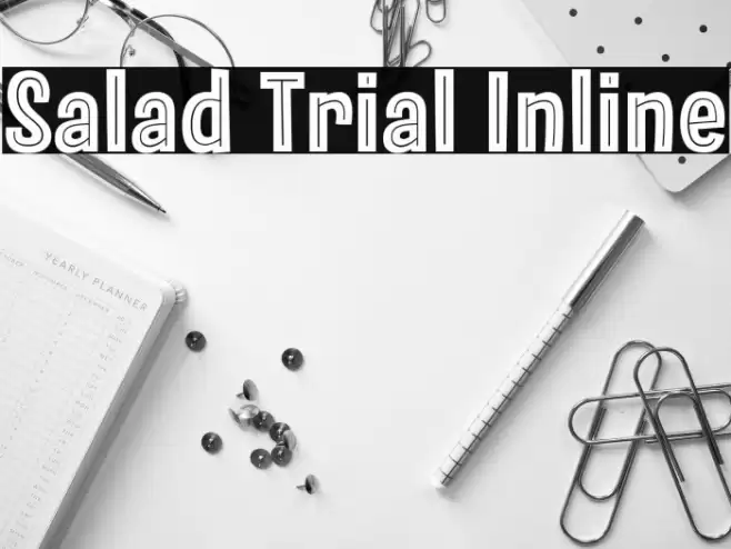 Salad Trial Inline Font examples