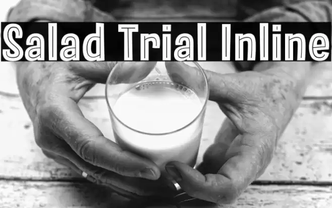 Salad Trial Inline Font examples